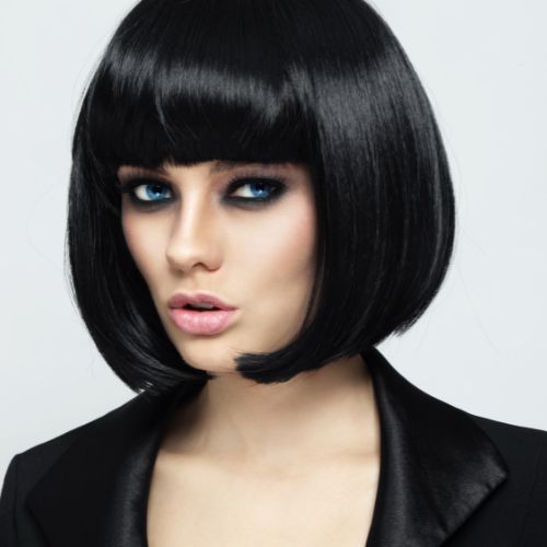 Women with beautiful haircut/hairstyle, makeup and extensions
