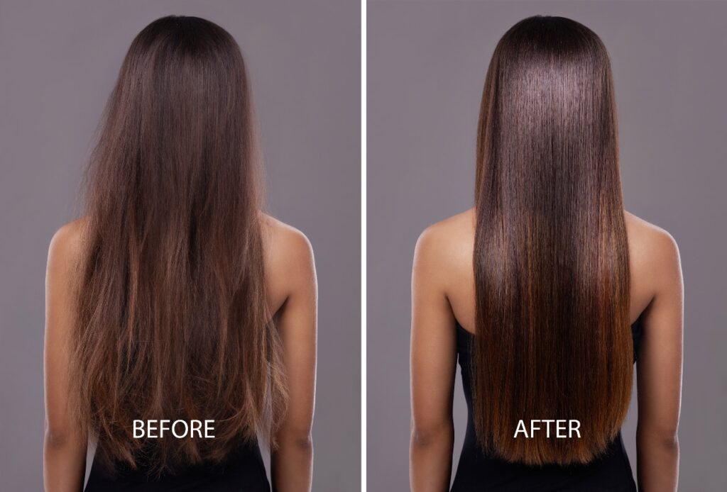 Brazilian Blowout before and after picture