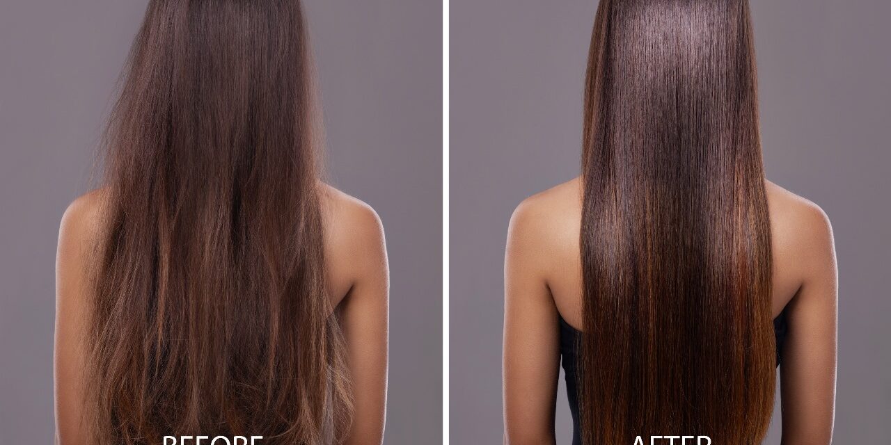 Brazilian Blowout before and after picture