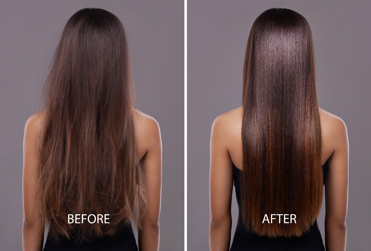 Brazilian Blowout before and after picture