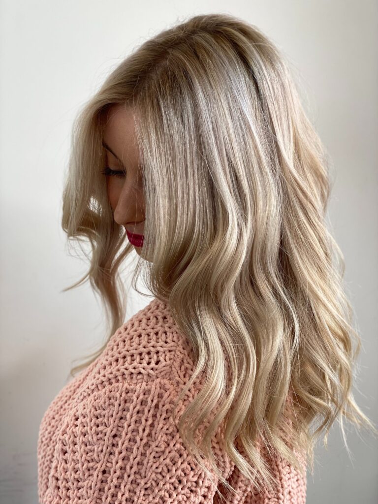 ASH BLONDE BALAYAGE HAIR COLOR