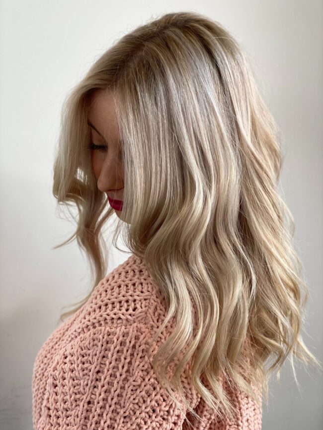 ASH BLONDE BALAYAGE HAIR COLOR